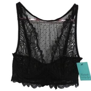 Frederick's of Hollywood Megan Fox Women Sz S Black Dharma Lace Crochet Bralette